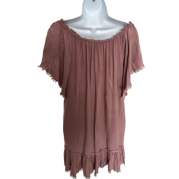 PPLA Clothing Mini Boho Dress Women’s Short Sleeveless Fringe Borders Size S - Picture 4 of 7